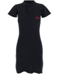 Balenciaga Polo Mini Dress in Black | Lyst