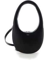 Coperni - 'mini Swipe' Black Handbag With Logo Detail In Leather Woman - Lyst