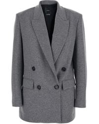 Pinko - Giacca 'Amora' Doppiopetto Con Revers A Lancia - Lyst