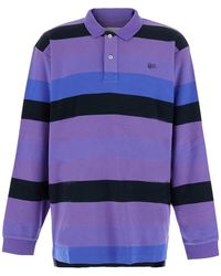 ERL - Striped Rugby Longsleeve Knit With Long Sleeves And Polo Co - Lyst