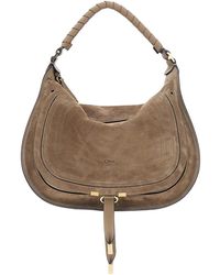 Chloé - Chloã 'Marcie Medium' Shoulder Bag With Logo Lettering On The Front - Lyst