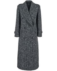 Le Plain - Double-Breasted Coat With Wide Notched Revers - Lyst