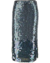 P.A.R.O.S.H. - Midi Skirt With All-Over Sequins - Lyst