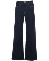 AG Jeans - Wide Leg Jeans With Logo Patch On The Back - Lyst