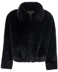 VALENTINI 1972 - Eco Mink Coat With Notched Collar And Front Closure In - Lyst