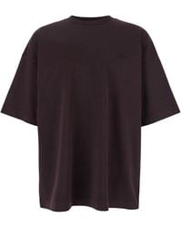 Juun.J - T-Shirt With Logo Embroidered On The Front And Print O - Lyst
