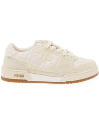 Fendi - 'Match Ff' Low Top Sneakers With Trasparent Ff Insert - Lyst