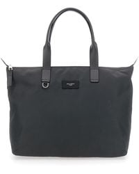 Dolce & Gabbana - Tote Bag With Two Top Handles And Logo Plaque On The Front - Lyst