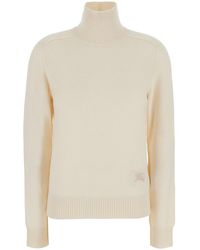 Burberry - Sweater With Round Neck And Long Sleeves - Lyst