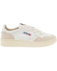 Autry - 'Medalist' Low Top Sneakers With Suede Details - Lyst