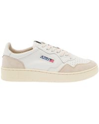 Autry - 'Medalist' Low Top Sneakers With Suede Details - Lyst