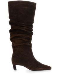 Alohas - 'Kalila' Knee-High Boots With Square Toe And Low Heel In - Lyst