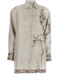 Max Mara - Printed Silk Twill Shirt - Lyst
