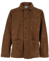 Sebago - 'Suede' Jacket With Front Leather Closure For - Lyst