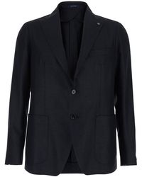 Tagliatore - Single-Breasted 'Montecarlo' Jacket With Front Closure - Lyst