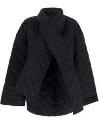 TOTEME - Quilted Jacket With Scarf On The Front - Lyst