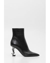 saint laurent gold booties