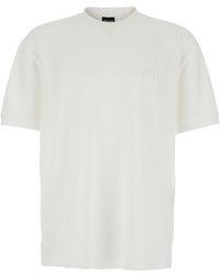 Giorgio Armani - Crewneck T-Shirt With Logo On The Front - Lyst