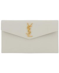 Saint Laurent - Clutch With Cassandre Plaque On The Front And Enve - Lyst