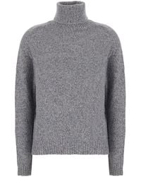 SOLOCASCMIR - High Neck Pull With High Collar And Long Sleeves - Lyst