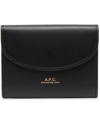 A.P.C. - 'Genève' Card-Holder With Embossed Logo - Lyst