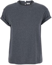 Brunello Cucinelli - Short Sleeves Tshirt - Lyst