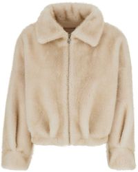 VALENTINI 1972 - Eco Mink Coat With Notched Revers And Front Closure In - Lyst