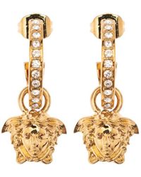 Orecchini Medusa con decorazioni di Versace in Metallizzato Donna Orecchini e ear cuff da Orecchini e ear cuff Versace 