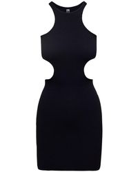 Reina Olga - 'ele' Mini Sleeveless Dress With Cut-out In Stretch Polyamide - Lyst