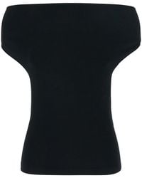 Semicouture - Sleeveless Top With Off Shoulder - Lyst