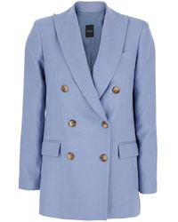 Le Plain - Double-Breasted Jacket With Notched Revers - Lyst