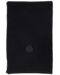 Moncler - Scarf With Logo Patch On The Front - Lyst