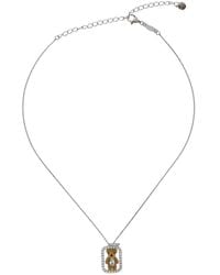 YVMIN - Inlaid Mini Bear Necklace With Metal Details And Bear Pend - Lyst