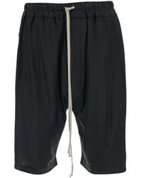 Rick Owens - Shorts With Elasticated Waist And Drawstring - Lyst