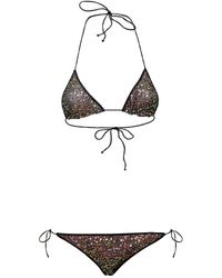 Oséree - Costume bikini triangolo con pailletes all.-over in poliestere donna - Lyst