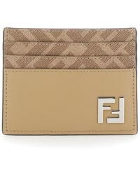 Fendi - Portacarte Con Placca Ff Sul Fronte - Lyst
