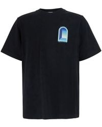 CASABLANCA - T-Shirt With Logo Print On The Front And Back - Lyst