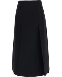 Le Plain - Skirt With Insert Design And Hidden Closure - Lyst