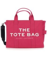 Marc Jacobs - 'The Medium Tote' Tote Bag With Contrasting Logo Lettering On The Front - Lyst
