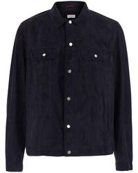 Brunello Cucinelli - Jacket With Classic Collar And Front Pockets - Lyst