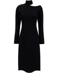 Ferragamo - Midi Dress With Cut-Out And Long Sleeve - Lyst