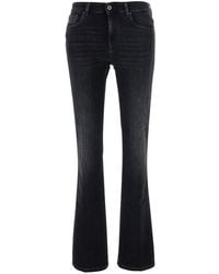 AG Jeans - 'Sophie' High-Waisted Jeans With Flared Leg And Logo Pat - Lyst