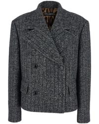 Dolce & Gabbana - Double-Breasted Jacket With Notched Revers - Lyst