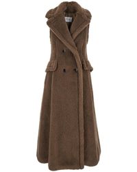 Max Mara - Sleeveless Coat With Wide Classic Lapels - Lyst