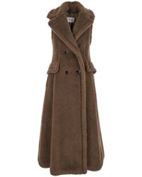 Max Mara - Sleeveless Coat With Wide Classic Lapels - Lyst