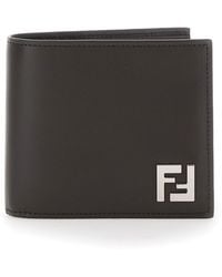 Fendi - Bi-Fold Wallet With Squared Ff Motif - Lyst