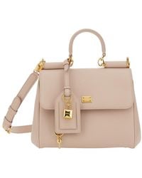 Dolce & Gabbana - 'My Sicily Small' Handbag With Padlock Detail And Adjustable And Removable Shoulder Strap - Lyst