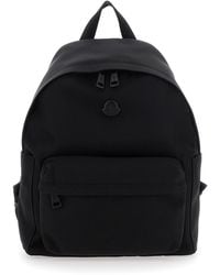 Moncler - Zaino Con Patch Logo Sul Fronte E Due Spallacci Regolabili Sul - Lyst