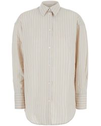 TOTEME - Oversized Striped Shirt With Long Sleeves And Classic Collar In - Lyst