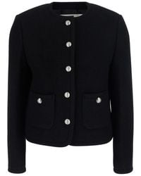 DUNST - Classic Tweed Jacket With Collar, Long Sleeves And Front Closure - Lyst